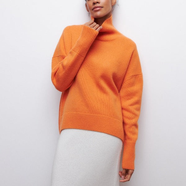 Lusorx- Maglione dolcevita lavorato a maglia