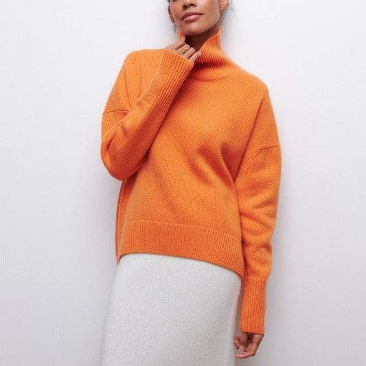 Lusorx- Maglione dolcevita lavorato a maglia