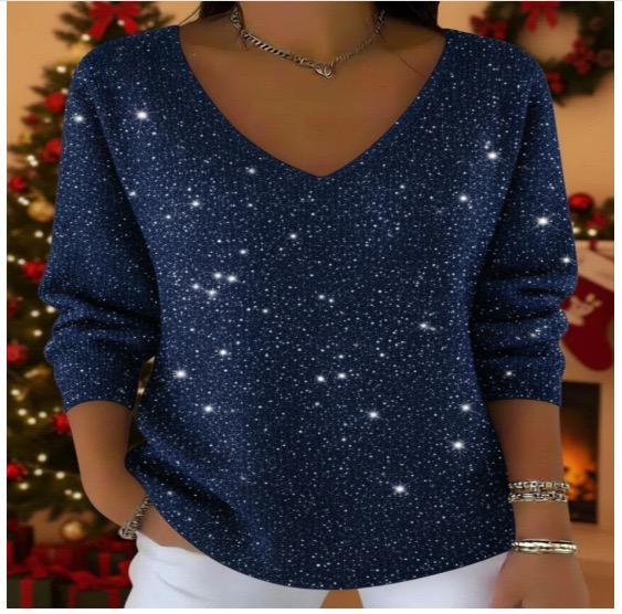Maglia donna scollo v