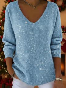 Maglia donna scollo v
