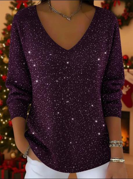 Maglia donna scollo v