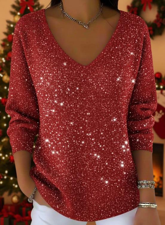 Maglia donna scollo v